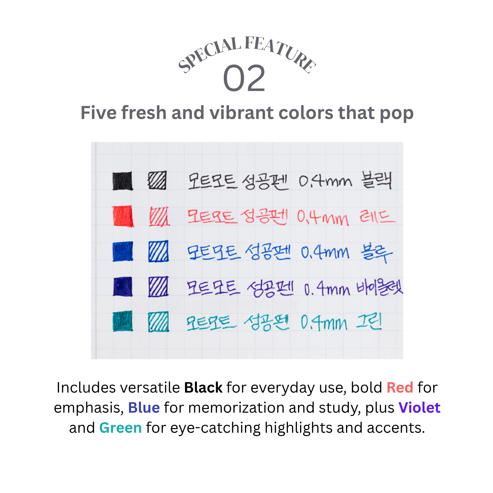 [0.4] Bộ bút Success - 5 màu